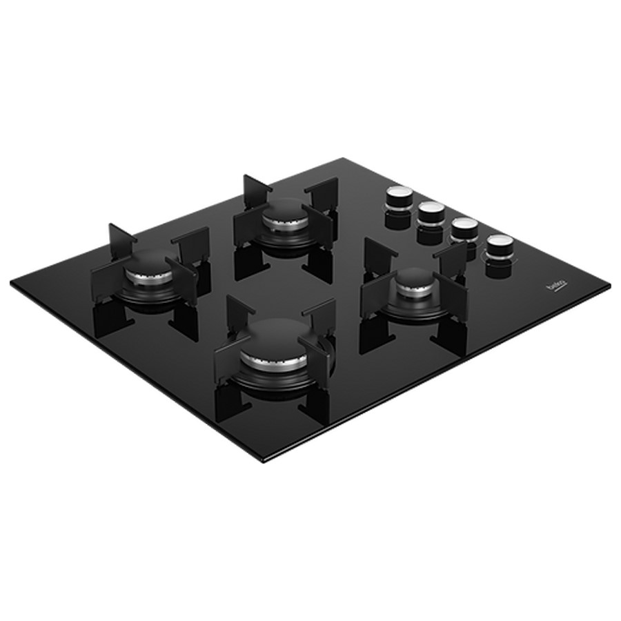 additioanl image for  Beko Hob Gas 4 Burner Black Side Control 