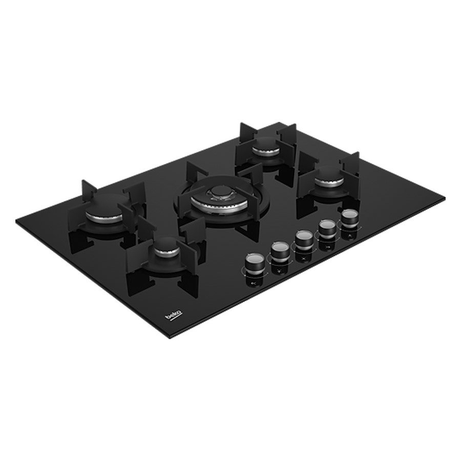 additioanl image for  Beko Hob Gas 5 Burners Black Glass 75 cm 