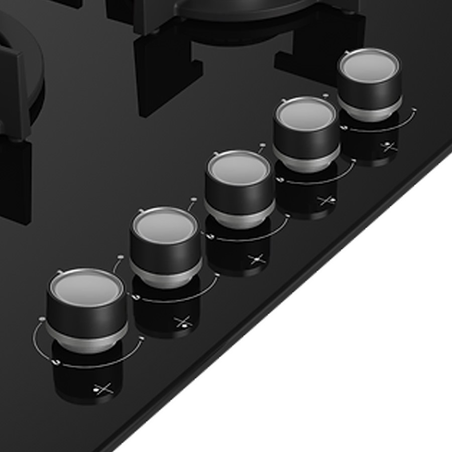 additioanl image for  Beko Hob Gas 5 Burners Black Glass 75 cm 