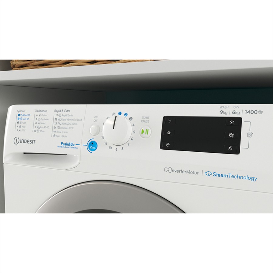 additioanl image for  Indesit Washer Dryer 9/6 Kg Wht 1400 rpm 