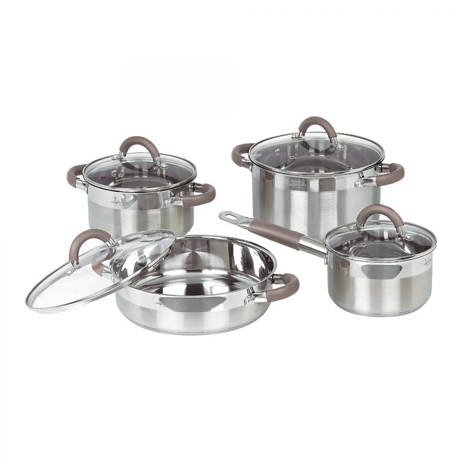 additioanl image for  Jata 4 Pan S/Steel Set With Glass Lids 