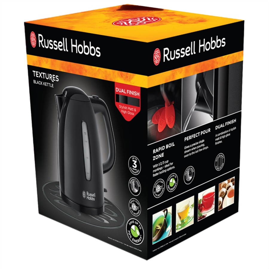 additioanl image for  Russell Hobbs Kettle Texture Black 1.7 L 