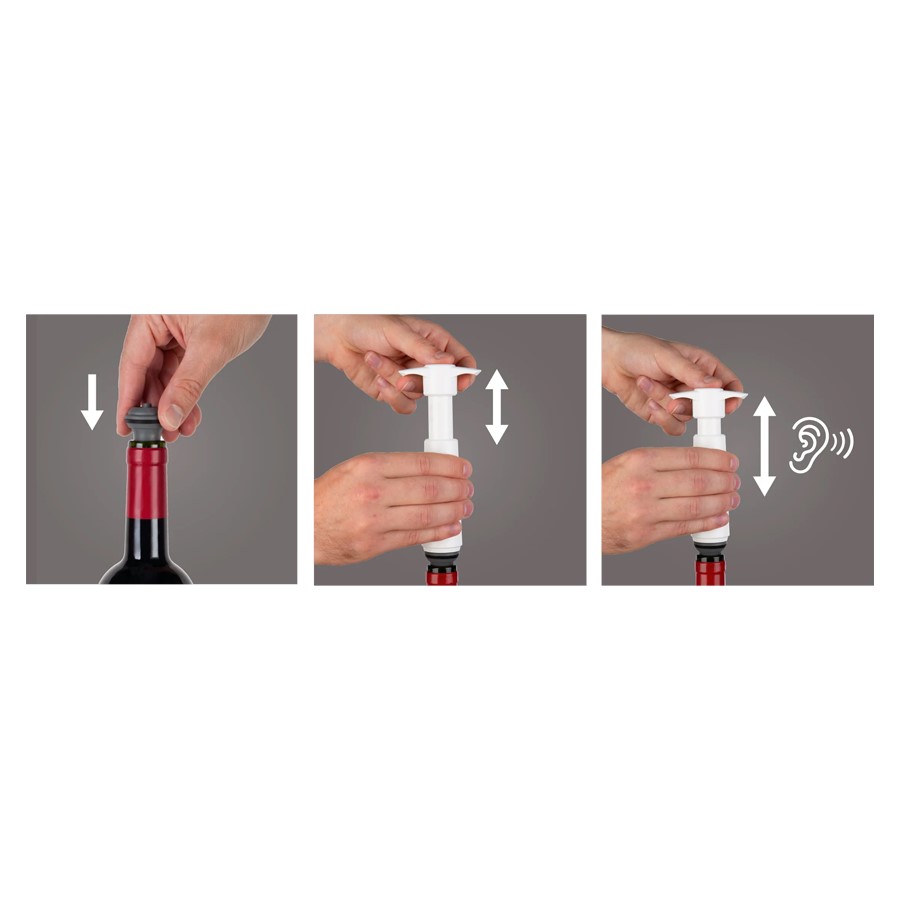 additioanl image for  Vacuvin Wine Saver Pump & Stopper White 