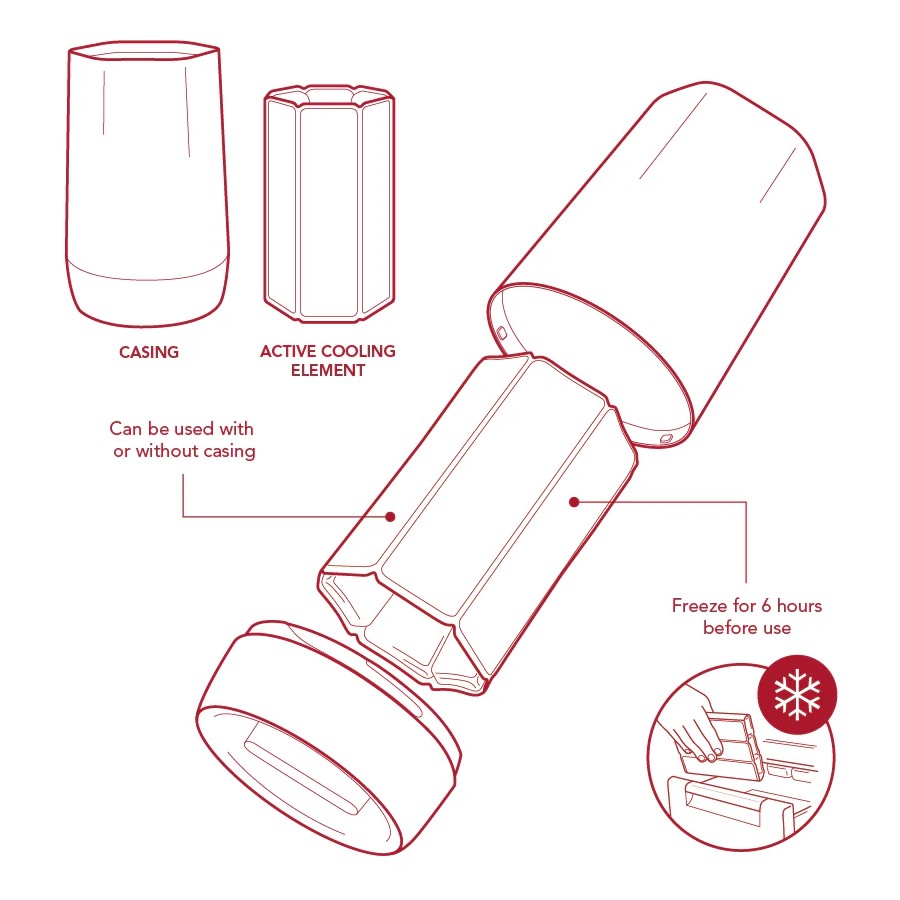 additioanl image for  Vacuvin Wine Cooler Hexo Graphite 