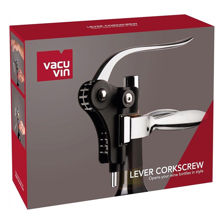 additioanl image for  Vacuvin Lever Corkscrew Horizontal Black 