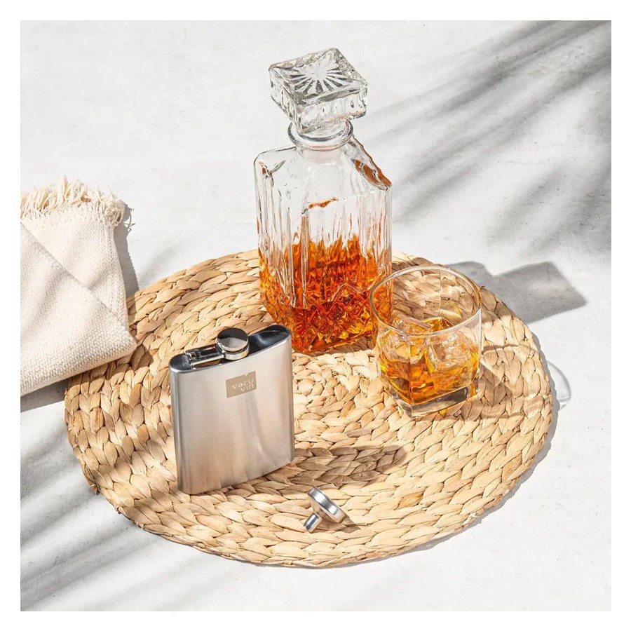 additioanl image for  Vacuvin Hip Flask & Funnel S/Steel 