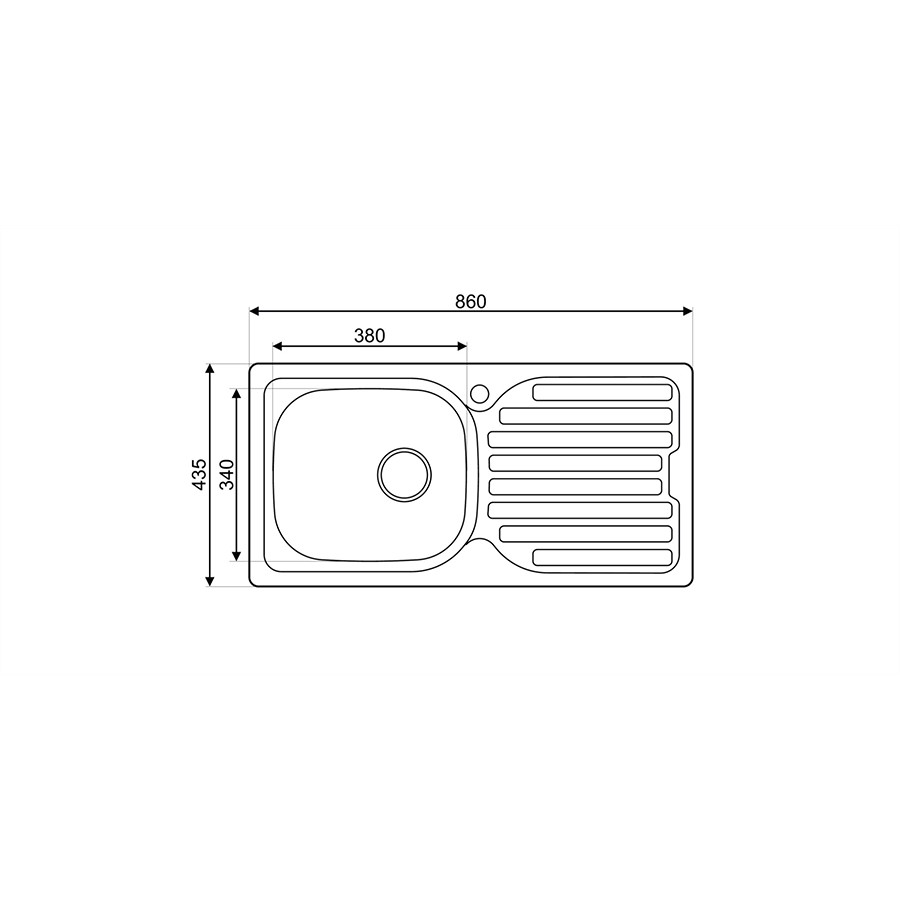 additioanl image for  Asil Sink 1 Bowl S/Steel 86 x 43.5 cm 