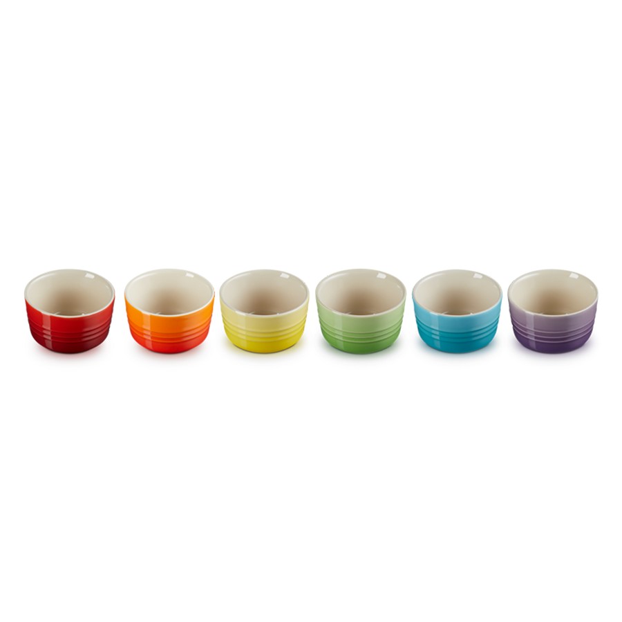 additioanl image for  Le Creuset 6 Rd. Rainbow Mini Ramekins 