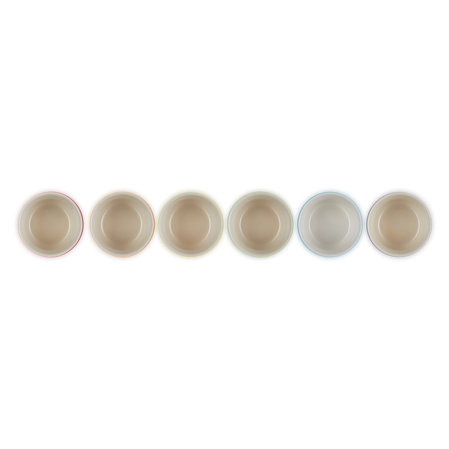 additioanl image for  Le Creuset 6 Rd. Rainbow Mini Ramekins 