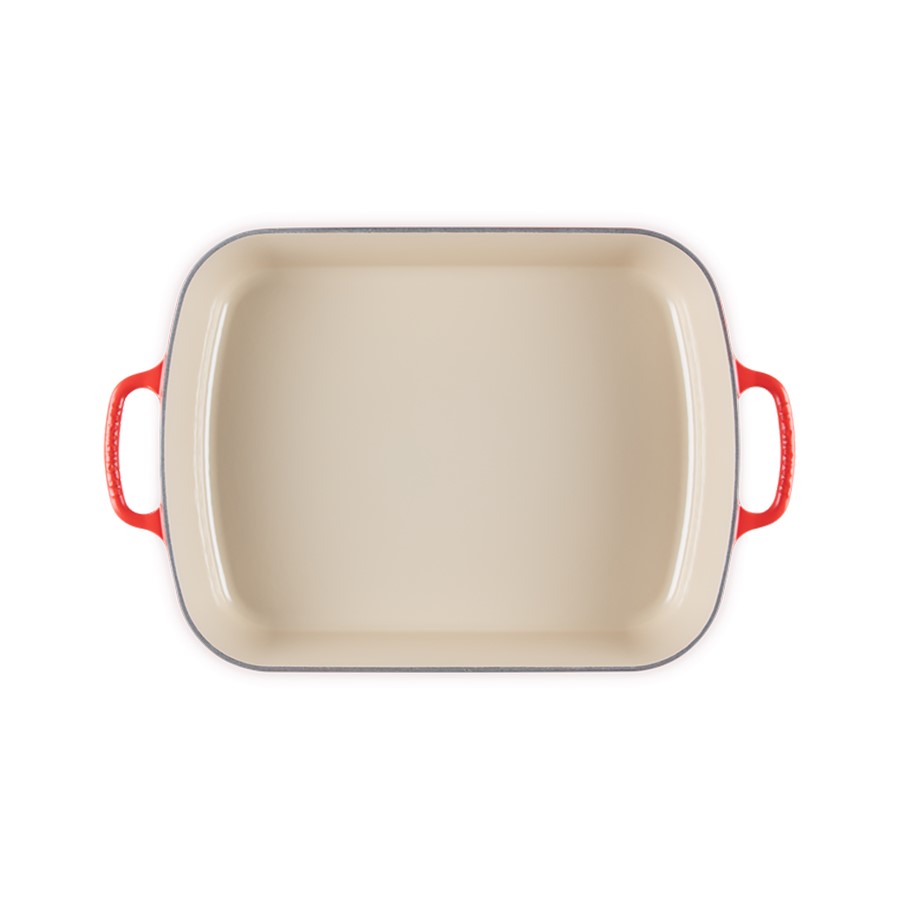 additioanl image for  Le Creuset Cast Iron Rect Roaster Cerise 