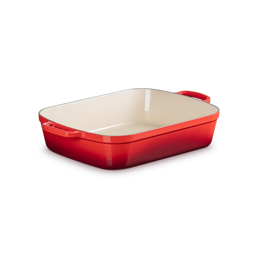 additioanl image for  Le Creuset Cast Iron Rect Roaster Cerise 