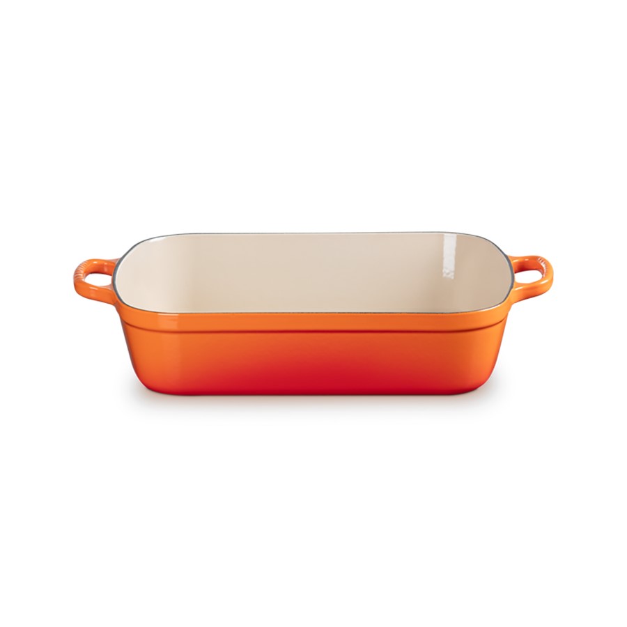 additioanl image for  Le Creuset Cast Iron Rect. Roaster Flame 