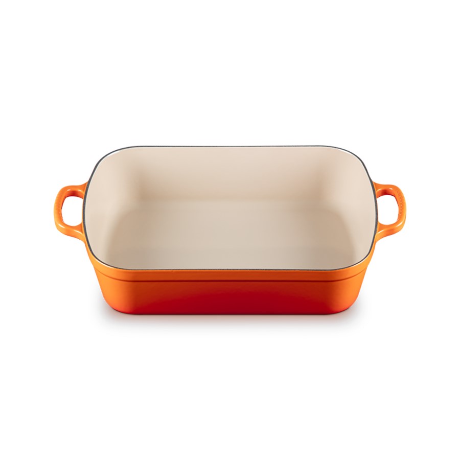 additioanl image for  Le Creuset Cast Iron Rect. Roaster Flame 