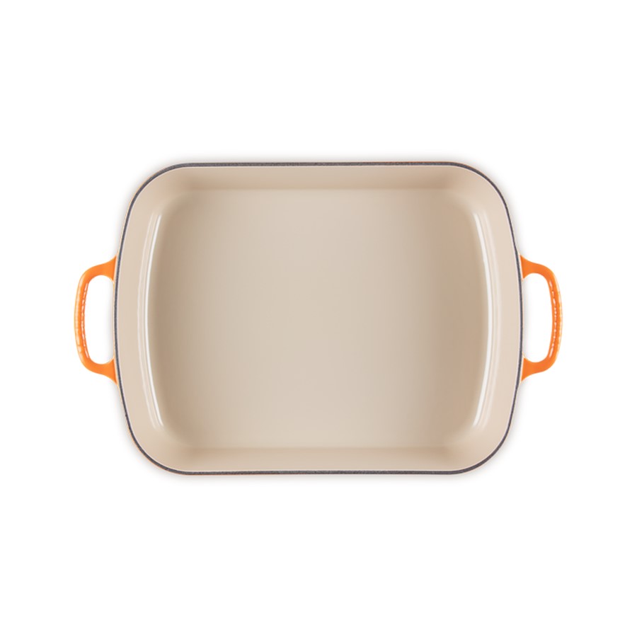 additioanl image for  Le Creuset Cast Iron Rect. Roaster Flame 
