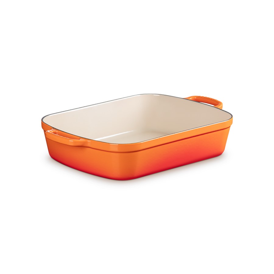 additioanl image for  Le Creuset Cast Iron Rect. Roaster Flame 