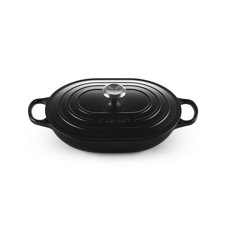additioanl image for  Le Creuset Oblong Cass. Satin Black 31cm 
