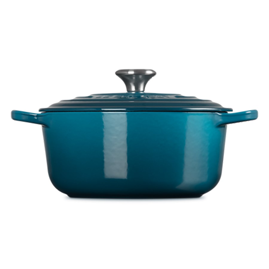 additioanl image for  Le Creuset Round Casserole Dp/Teal 20 cm 