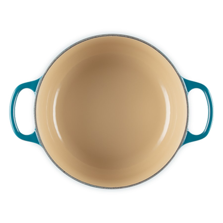 additioanl image for  Le Creuset Round Casserole Dp/Teal 20 cm 