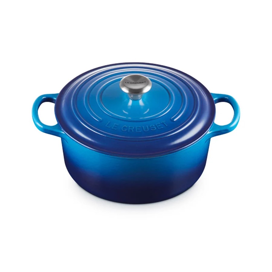 additioanl image for  Le Creuset Round Cass. Azure Blue 22 cm 