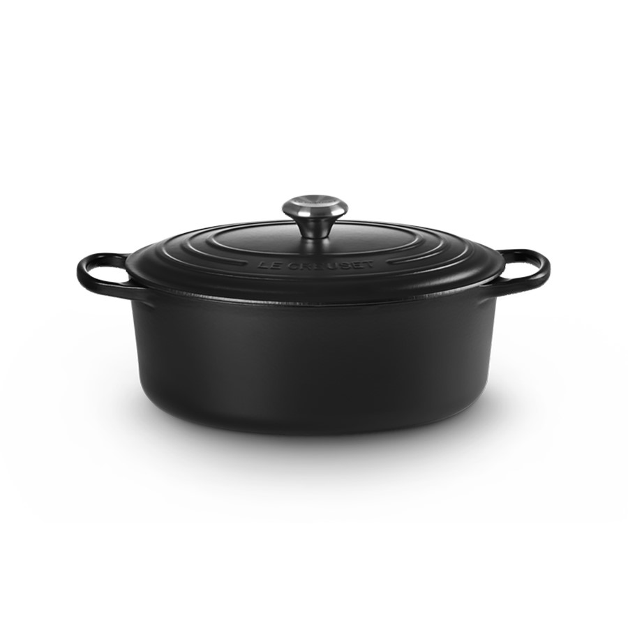 additioanl image for  Le Creuset Oval Casserole Satin Blk 31cm 