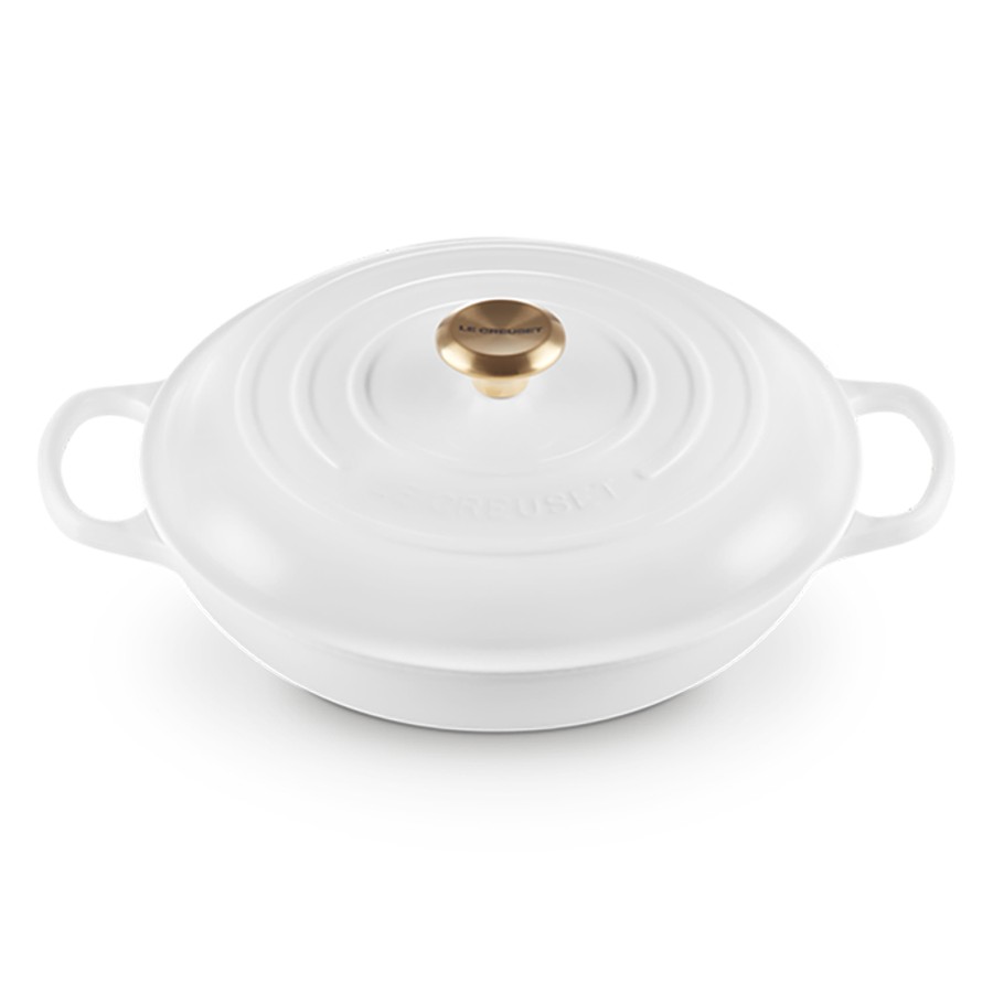 additioanl image for  Le Creuset Shallow Casserole White 30 cm 