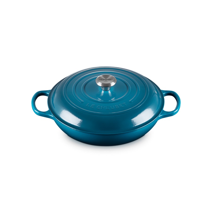 additioanl image for  Le Creuset Low Casserole Deep Teal 30 cm 