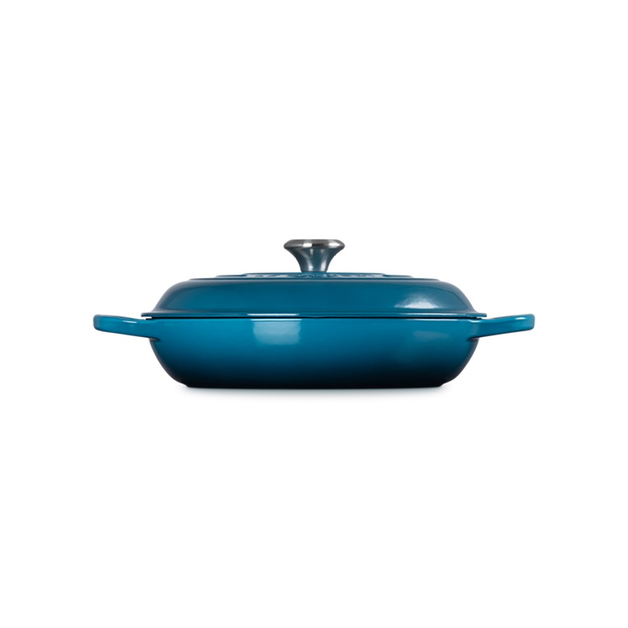 additioanl image for  Le Creuset Low Casserole Deep Teal 30 cm 