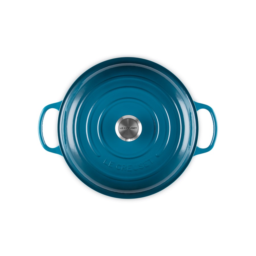 additioanl image for  Le Creuset Low Casserole Deep Teal 30 cm 