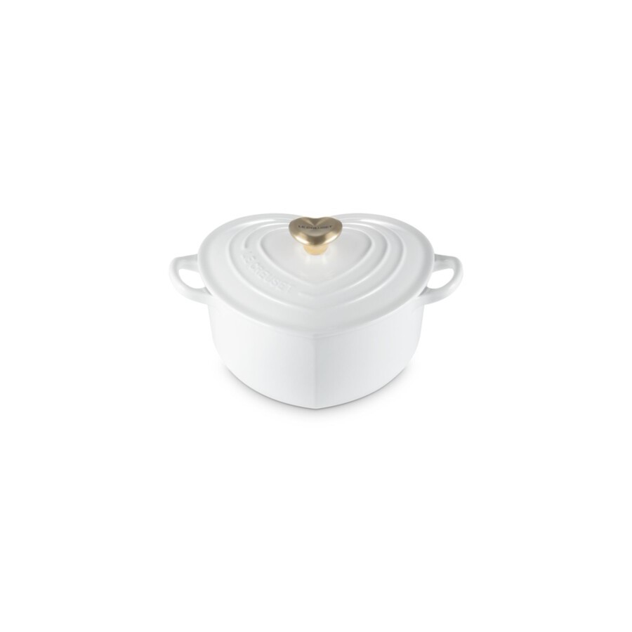additioanl image for  Le Creuset Heart Cass. White+Gold Knob 