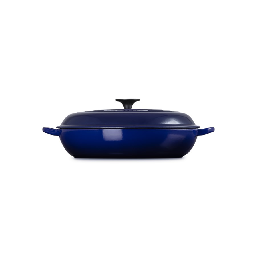 additioanl image for  Le Creuset Shallow Braiser Indigo 30 cm 