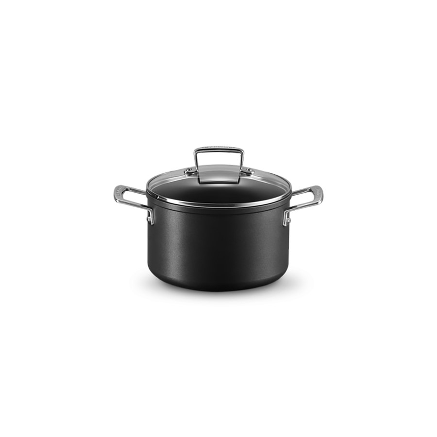 additioanl image for  Le Creuset Cass with Glass Lid Blk 20 cm 