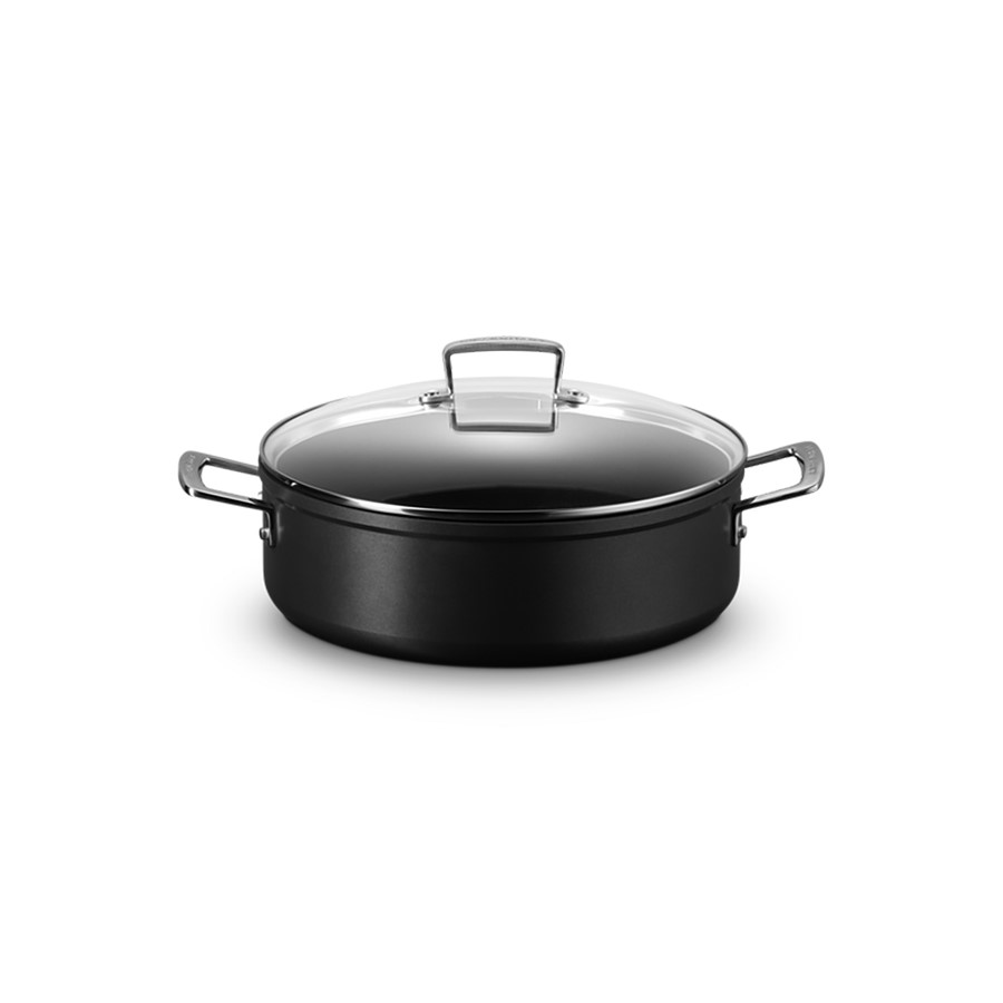 additioanl image for  Le Creuset Sauteuse +Glass Lid Blk 28 cm 