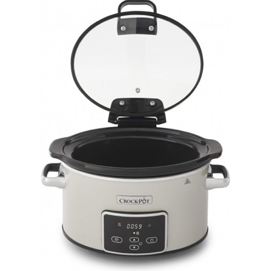 additioanl image for  Crockpot Slow Cooker 3.5L Beige & Chrome 