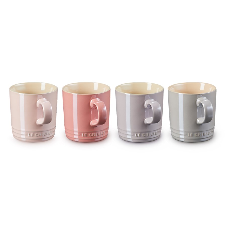 additioanl image for  Le Creuset 4 Metallic Mugs Chiffon 350ml 