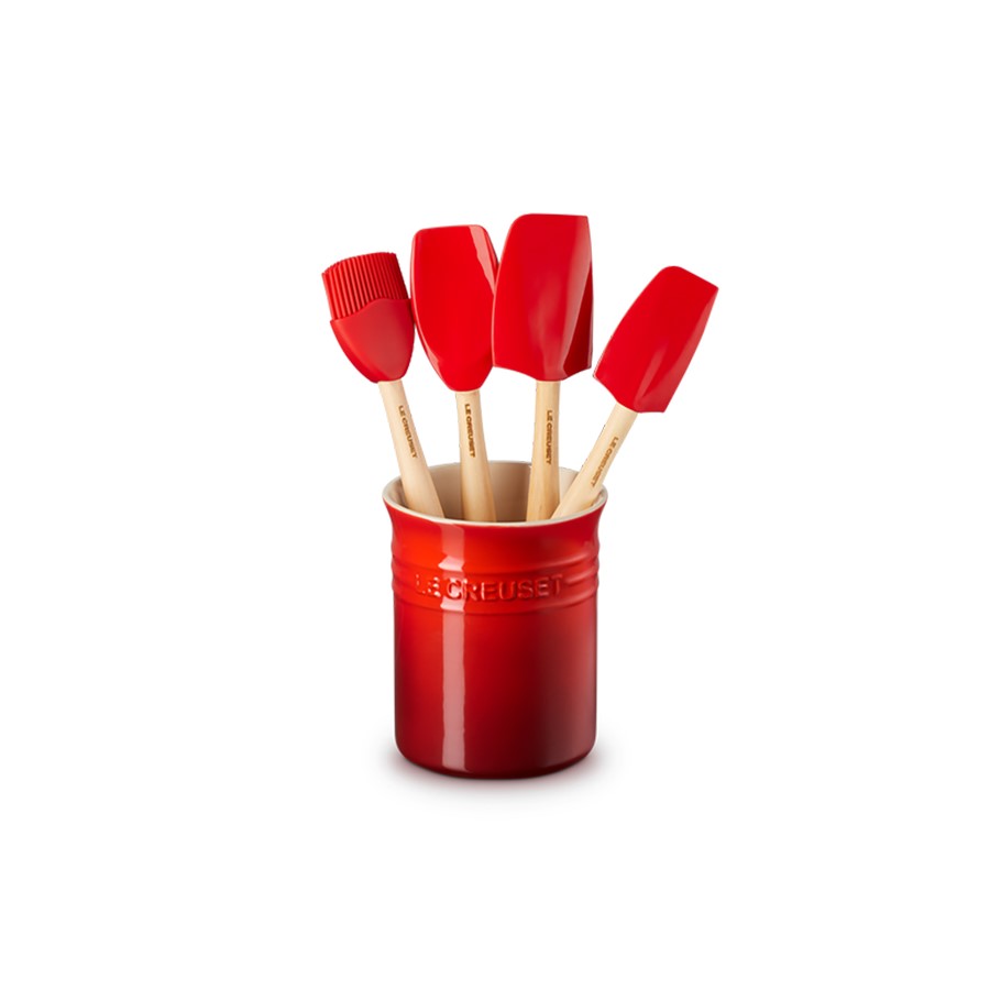 additioanl image for  Le Creuset Jar plus 4 Utensils Cerise 