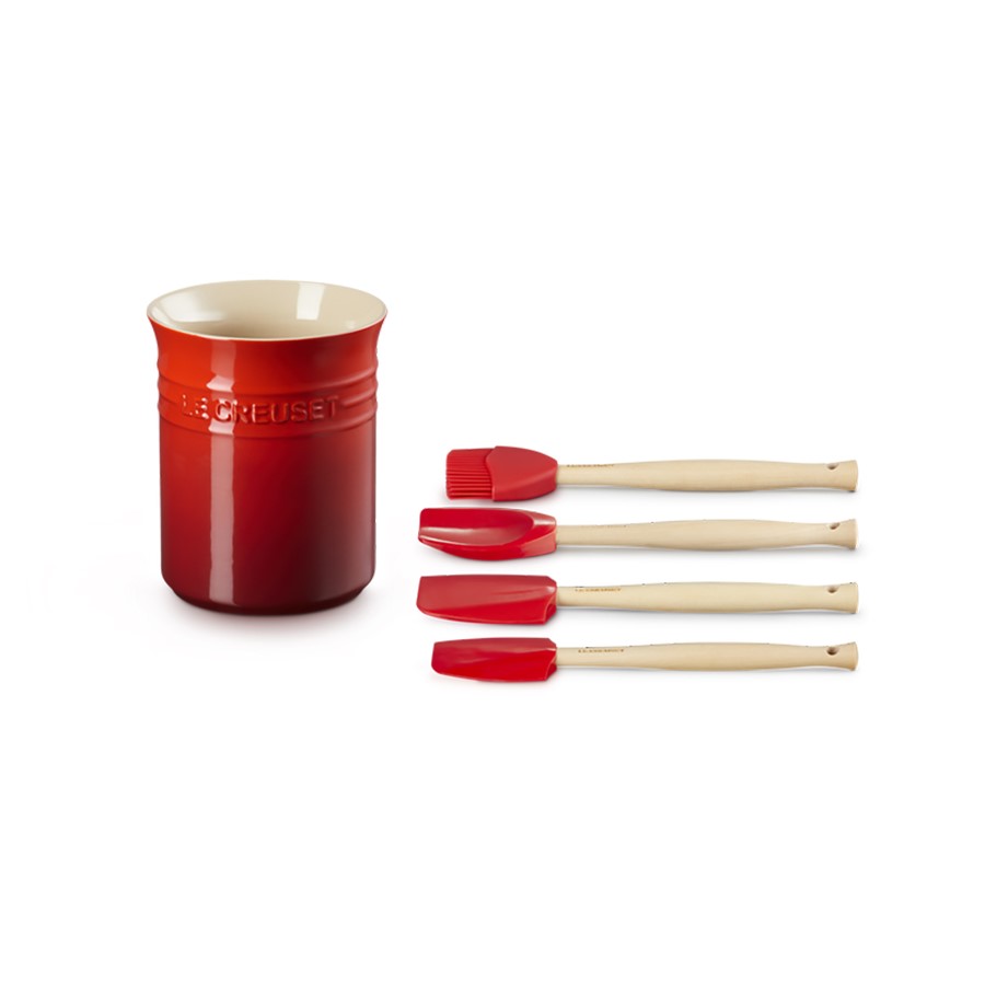 additioanl image for  Le Creuset Jar plus 4 Utensils Cerise 