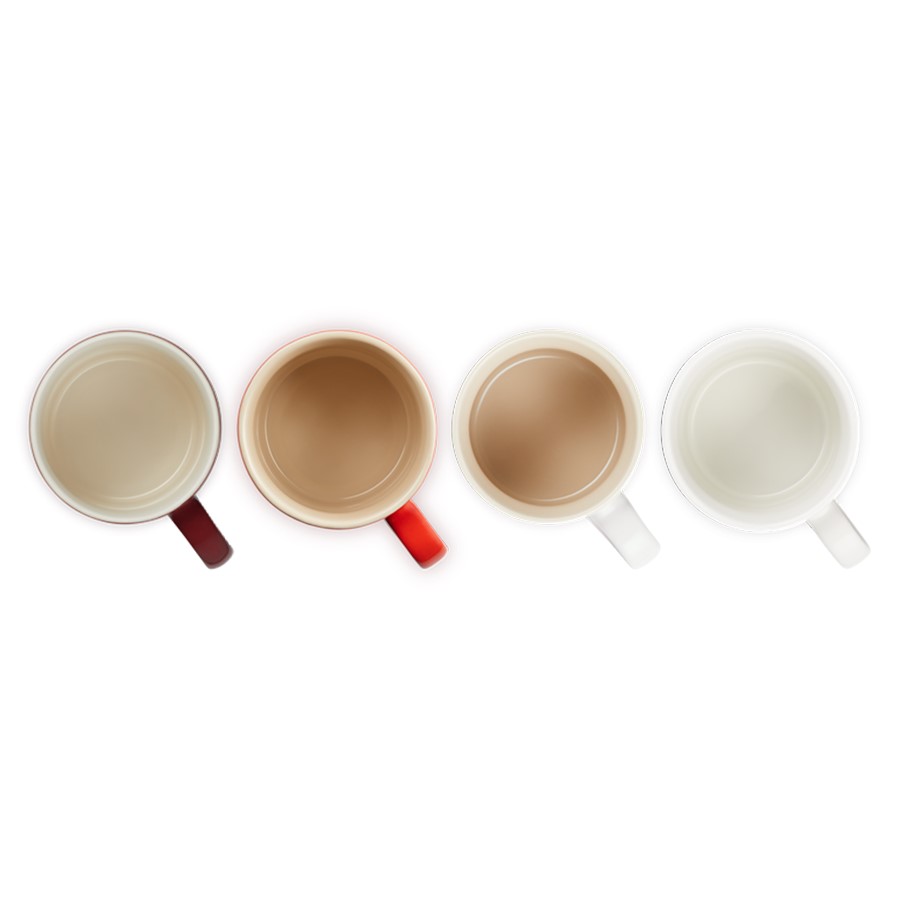 additioanl image for  Le Creuset 4 Petit Capp. Mugs 350 ml. 