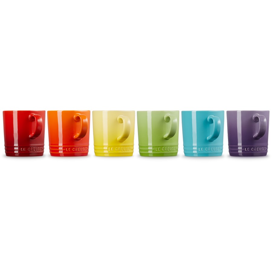 additioanl image for  Le Creuset 6 Coffee Mugs Rainbow 350 ml 
