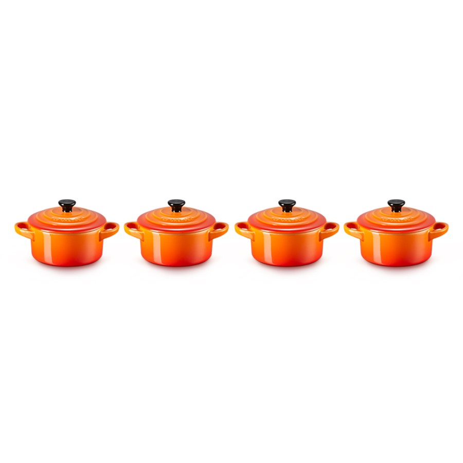 additioanl image for  Le Creuset Round 4 Mini Cocottes Flame 