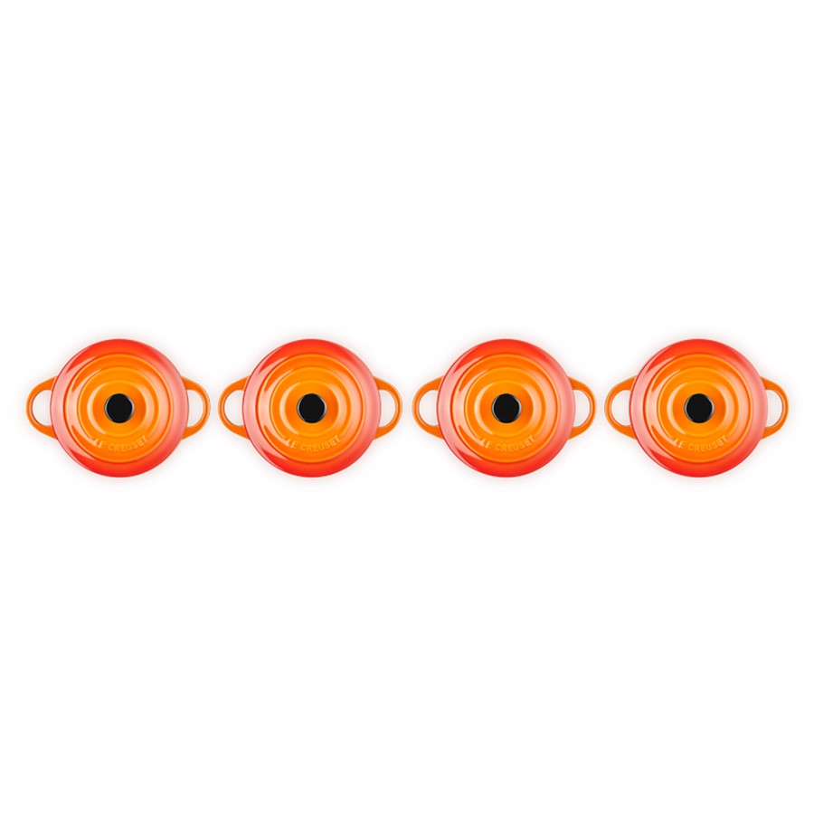 additioanl image for  Le Creuset Round 4 Mini Cocottes Flame 