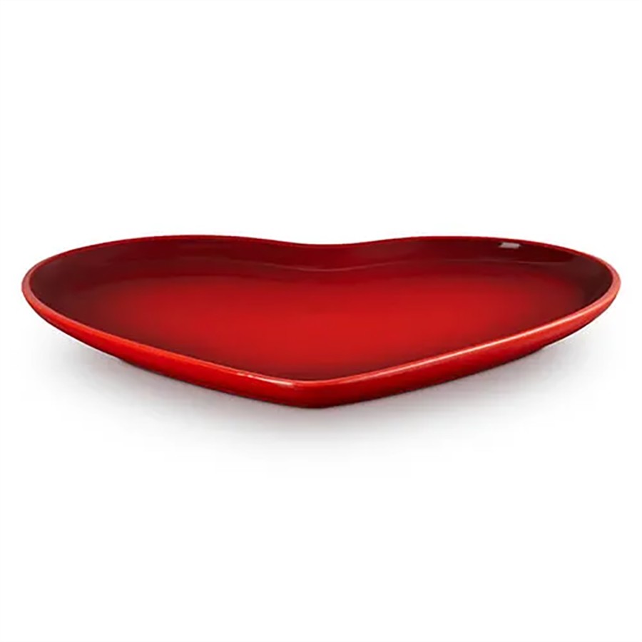 additioanl image for  Le Creuset Heart Serve Plate Cerise 32cm 
