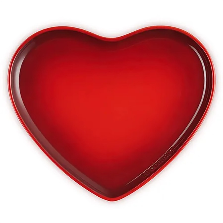additioanl image for  Le Creuset Heart Serve Plate Cerise 32cm 