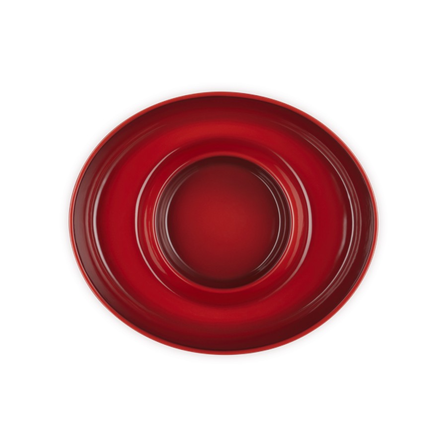 additioanl image for  Le Creuset Chip&Dip Oval Platter Cerise 