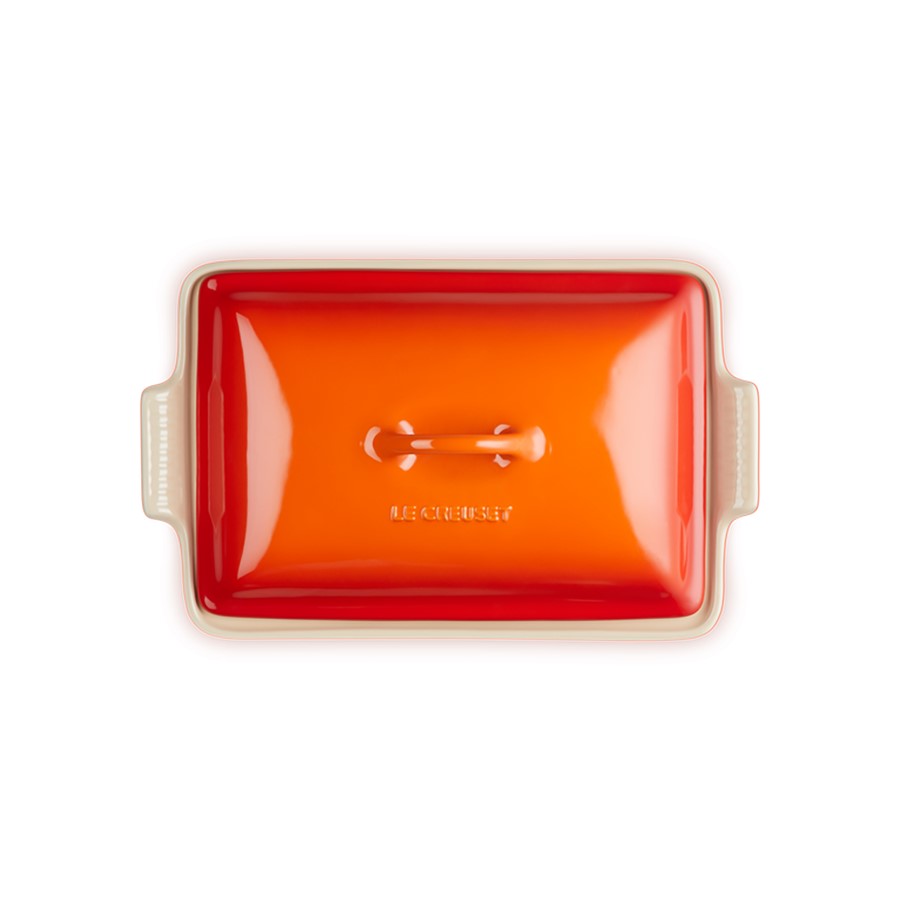 additioanl image for  Le Creuset Rect. Dish w/Lid Flame 33 cm 