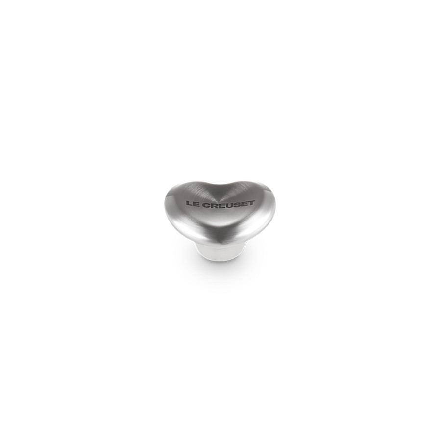 additioanl image for  Le Creuset Heart Knob Satin Steel 47 mm 