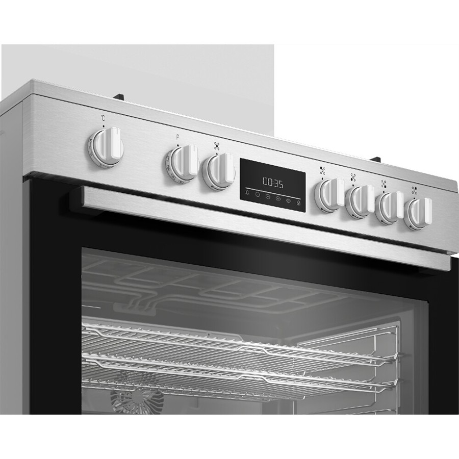 additioanl image for  Beko Cooker Dual Fuel 5 Burners Inox 