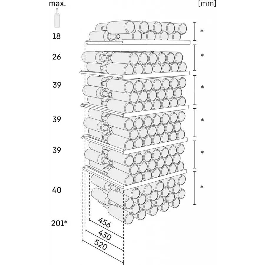 additioanl image for  Liebherr Wine Cooler GrandCru 201 Bottle 