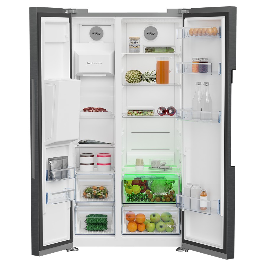 additioanl image for  Beko American Style SideBySide Blk 580 L 