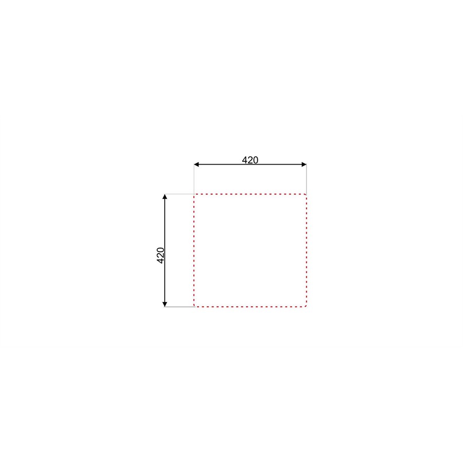additioanl image for  Asil Sink 1 Bowl Square S/Steel 44x44 cm 