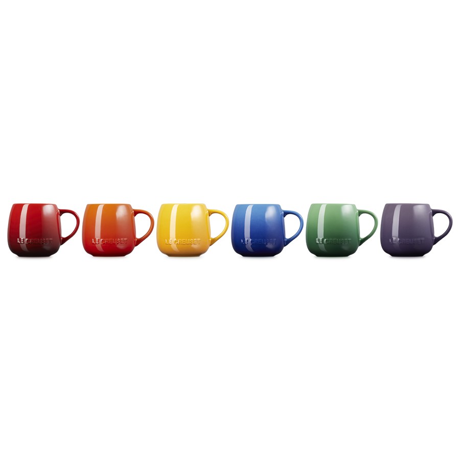 additioanl image for  Le Creuset Rainbow Set of 6 Coupe Mugs 